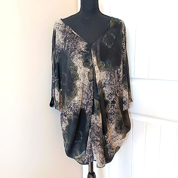 Jessica Simpson Draped Chiffon Coccoon Minidress Women's Sz Med - Picture 1 of 9